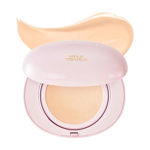 Image of milktouch Cushion Foundation, 24H Flawless Skin, Radiant Shine, No Oxidation, Long-Lasting, Non-Creasing, 60% Hydrating Skincare Infused Korean Foundation (19W Warm Ivory)