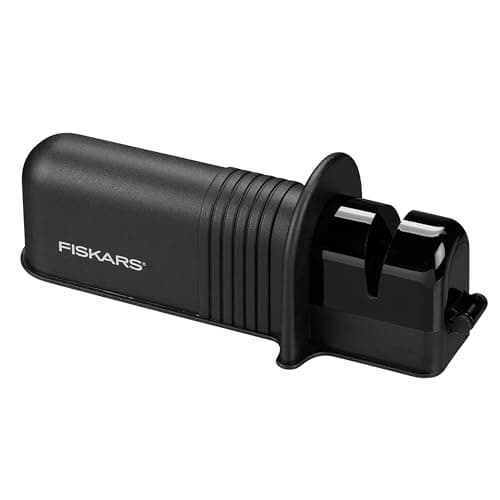 Image of Fiskars Axe and Knife Blade Sharpener - Outdoor and Backyard Tools - Black