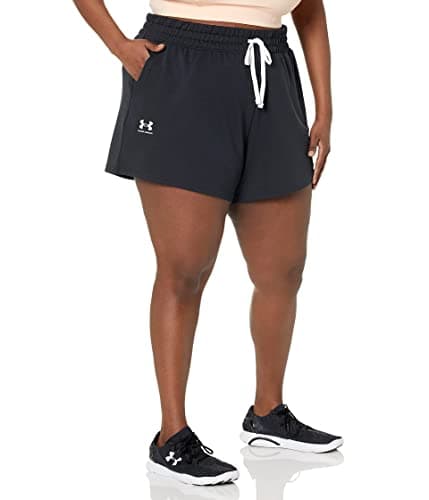 Image of Under Armour Women's UA Rival Terry Short Shorts Black / / White