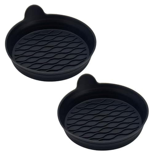 Image of Car Cup Holder Coaster, 2PCS Car Coasters for Cup Holders, Universal Removabl Vehicle Cup Holder Coasters, Waterproof Non-Slip Sift-Proof Spill Bottle Holders Accessories for Car SUV Truck (Black)