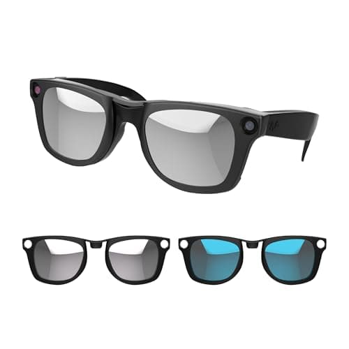 Image of HiBloks 2Pcs Polarized Clip-on Compatible with Ray-Ban Meta Wayfarer & Gen 2 (RW4008/RW4012 Large 53-22), Color Changing Clip Set for Rayban Meta Gen 2 Smart Glasses Discoloration Clip (Gray+Blue)