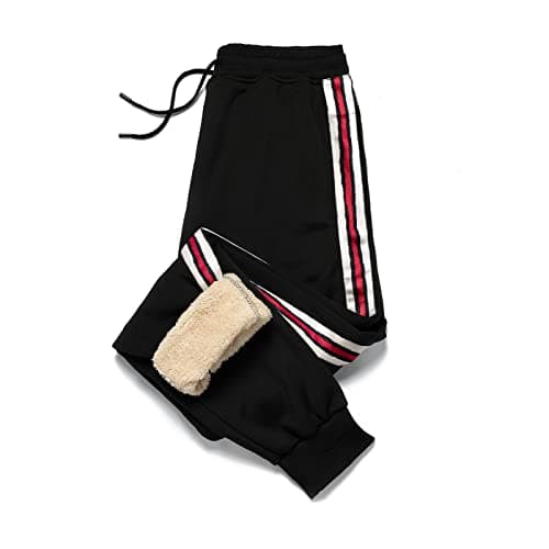Image of AOTORR Men's Joggers Sweatpants Sports Long Pants Tracksuit Bottoms Fitness Running Athletic Trousers LK46 Black XL