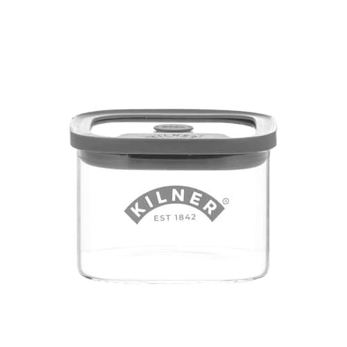 Image of Kilner Fresh Storage 500ml Airtight Glass Container Durable Vacuum Seal Lid | BPA-Free Jar for Food Storage, Nuts, Dried Fruit, Snacks, Pantry Organisation