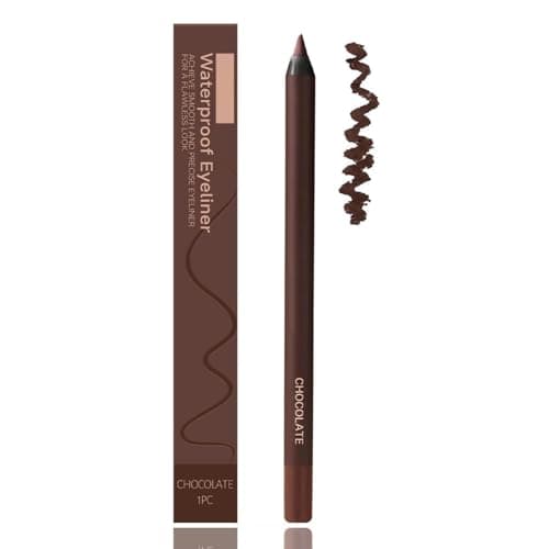 Image of Waterproof Gel Eyeliner Pencil – 24H Smudge Proof, Long Lasting, Sharpenable Smooth Eye Liner for Mature Women & Daily Makeup (CHOCOLATE)