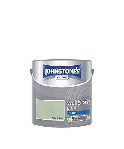 Image of Johnstone's - Wall & Ceiling Paint - Natural Sage - Matt Finish - Emulsion Paint - Fantastic Coverage - Easy to Apply - Dry in 1-2 Hours - 12m2 Coverage per Litre - 2.5L