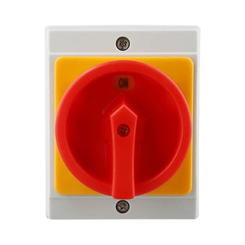 Image of EaseSunny 16A 3-Pin Rotary Main Switch Circuit Breaker, IP65 Waterproof Isolator for Indoor for Outdoor Use, 440V AC Power Off Switch with PC Housing