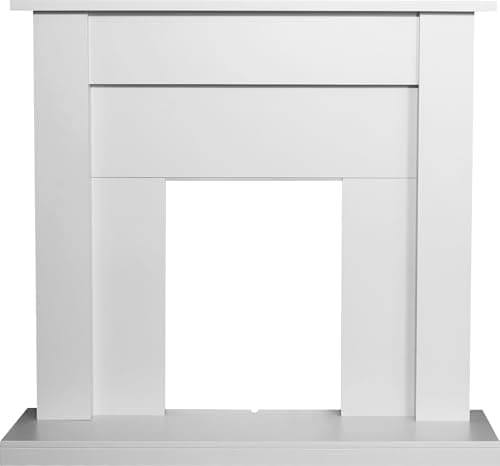 Image of Adam Sutton Fireplace in Pure White, 43 Inch