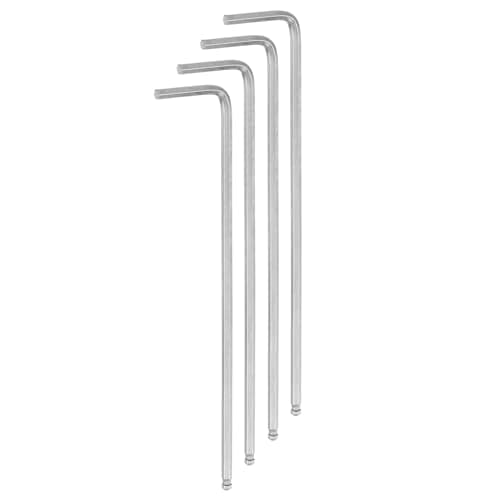 Image of sourcing map 4pcs Ball End Hex Key Wrench 3mm L-Shape Extra Long Arm Hexagon Metric Wrenches Chrome Vanadium Steel Repairing Tool for Home Repair