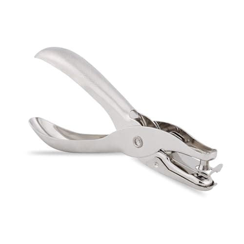 Image of Brillaint Style Single Hole Punch Single Hole Pliers Punch One Hole Chrome Metal Perforator - 10 Sheet Capacity