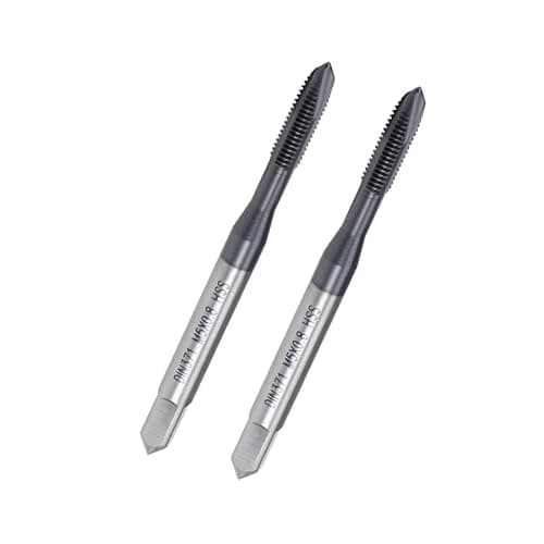 Image of Boxonly Spiral Point Threading Tap M5 x 0.8mm, for Through-Hole Threads, H2 High Speed Steel, TICN Coated Finish, Round Shank with Square End, Metric Drill Thread Screw Taps Tapping Bit 2pcs