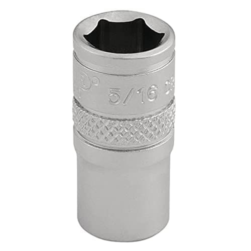 Image of Draper 16522 1/4" Square Drive Micro Satin Chrome Imperial Socket, 5/16" Size , Blue