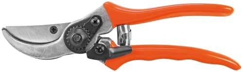 Image of Tramontina Bypass Pruning Shears 21cm, Carbon Steel Blades, Ergonomic Non-Slip Handles, Safety Lock & Shock Absorber, Garden Secateurs for Branches, Flowers & Shrubs (17mm Cut Capacity)