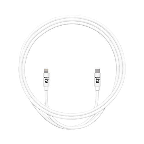 Image of Juice Apple Lightning to Type C 1m Charger and Sync Cable for Apple iPhone 13, 13 Pro, 12, 12 Mini, SE, 11, XS, XR, X, 8, 7, 6, 5, iPad, Pro, Air, Mini, Airpods Pro - White