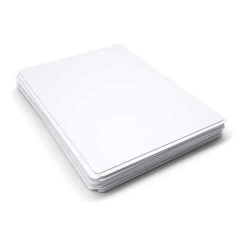 Image of Show-me - A4 Mini Whiteboards | Plain Drywipe Boards | Lightweight 0.5mm Super-Flexible Design | Portable Classroom and Study Essential for School Use, Pack of 35