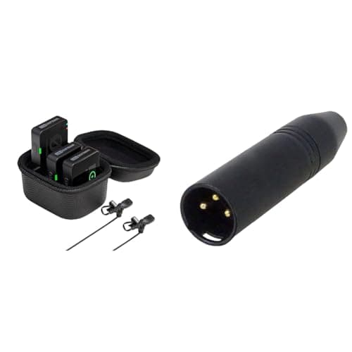 Image of RØDE Wireless PRO Compact Wireless Microphone System with Timecode, 32-bit Float & VXLR Mini-jack to XLR Adaptor,Black
