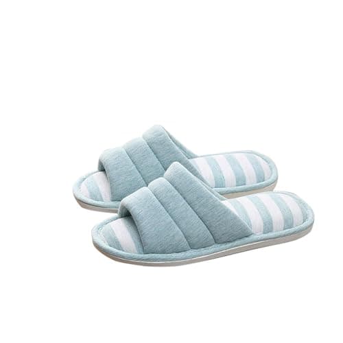 Image of Slippers Women Size 6.5 Uk Slippers Soft And Comfortable Warm Your Feet In Winter Slippers Women Fluff Yeah Slide (Blue, 4)