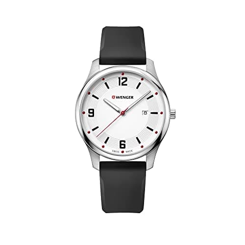 Image of Wenger Men Analog Swiss Quartz Watch with Silicone Strap 01.1441.108