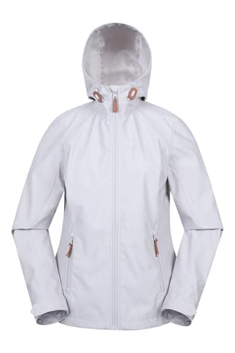 Image of Mountain Warehouse Iona Womens Water Resistant Softshell Jacket - Breathable, Lightweight - For Spring Summer Beige Women's Size 12