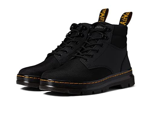 Image of Dr. Martens Women's Rakim Fashion Boot, Black Extra Tough 50/50+ajax, 15 Women/14 Men