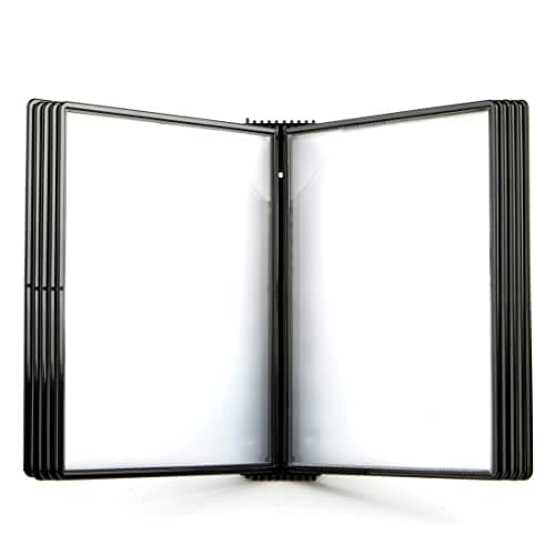 Image of Pelltech A4 Office Wall Display Panel System with 10 Black Pockets
