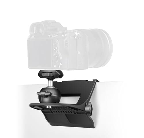 Image of RAUBAY Monitor Top Camera Mount Clamp, Hanging Webcam Stand with 1/4" Screw, for Live Stream, Video Conferencing, YouTube, TikTok, etc. CM-01