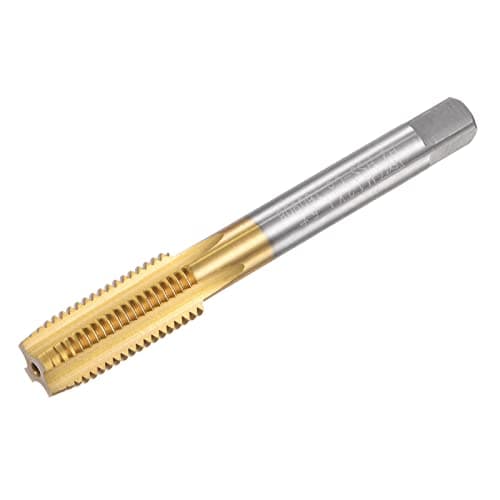Image of sourcing map Straight Flute Taps, M12 x 1.5 Metric Left Hand Titanium Coated M35 Cobalt High Speed Steel Machine Tapping Screw Thread Milling Tap Machinist Repair Threading Tool