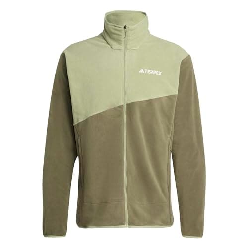 Image of adidas Men's Terrex Multi Full Zip Fleece Jacket, olive strata/tent green, L