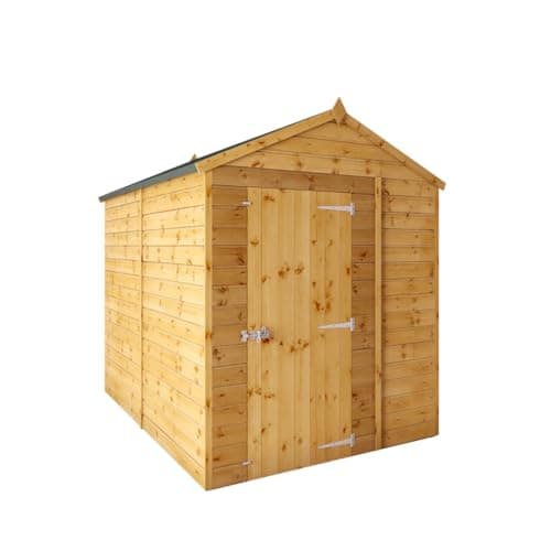 Image of WALTONS | Shiplap Windowless Storage Sheds | Apex Roof | Shiplap Tongue and Groove | Wooden Garden Storage Shed | 10 Year Anti Rot Guarantee | (8ft x 6ft)