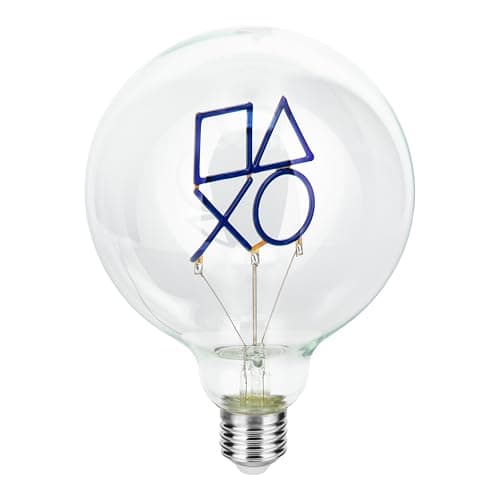 Image of Paladone PlayStation Decorative LED Neon E27 Screw Bulb - Add to Any Edison Compatible Lamp, Officially Licensed Gaming Collectible Gift, for Bedrooms & Homes