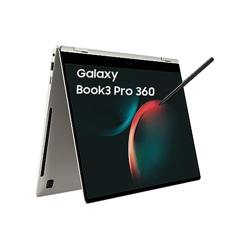 Image of Samsung Galaxy Book3 Pro 360 Laptop, 16 Inch, 16GB RAM, 512GB Storage, Intel Core I7 - Beige - Official