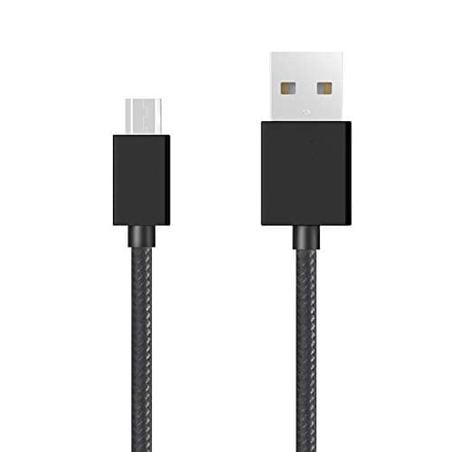 Image of IWIO Black THIN USB 2.0 Micro USB to USB 2.0 SYNC & CHARGE Charging Tangle Proof Cable (1 Meter) compatible with BlackBerry 9810 Torch