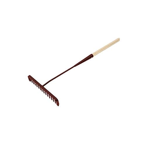 Image of Faithfull Tarmac Rake Wood Handled 16T Round