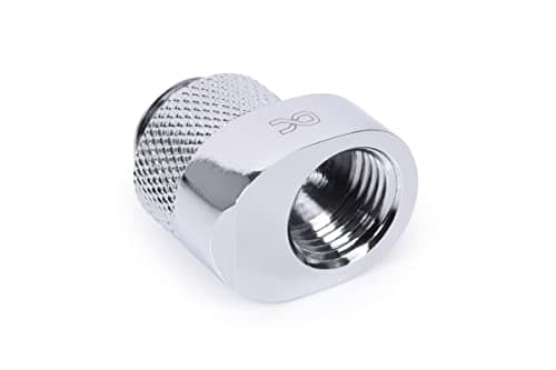 Image of Alphacool 17603 Icicle 8 mm Offset Piece Rotatable G1/4 AG to G1/4 IG - Chrome Connection Water Cooling