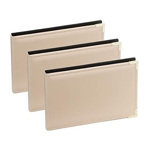 Image of Kenro APL Photo Albums (Pack of 3) - 6x4 Photo Album (10cm x 15cm) for 36 Photos. Landscape Photo Album with Gilt Corners & Protective Cover. Ivory Leather Look, Carlton Series - APL150IV