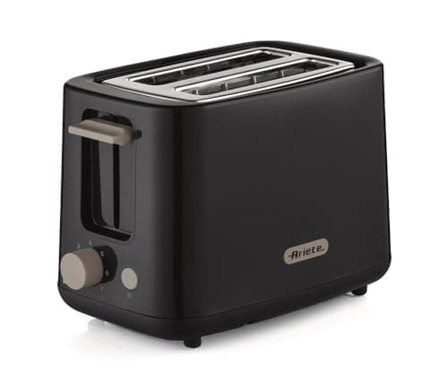 Image of Ariete 0157/03 Breakfast Line 2 Slice Toaster, 760 W, 7 Browning Levels, Cold Touch, Dark Grey