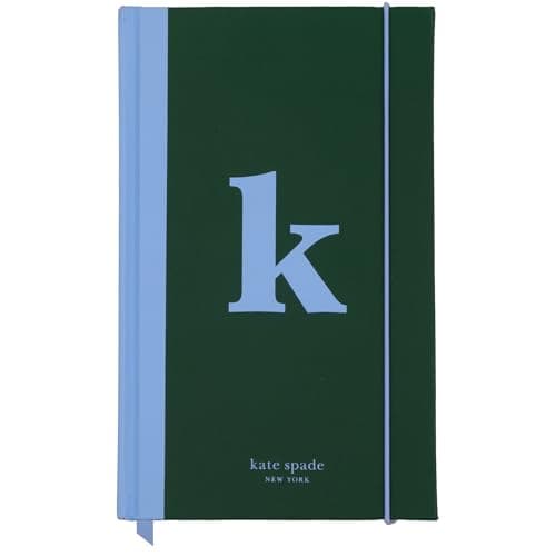 Image of kate spade new york Just Mine Notebook Journal, Monogram Cloth Hardcover Journal, 8.25" x 5.25", Diary Includes 168 Lined Pages, (K)