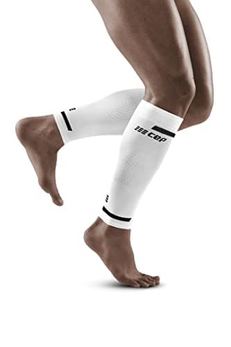 Image of CEP - THE RUN COMPRESSION CALF SLEEVES for men | leg compression sleeves men in white for an effective muscle activation in the calf | Size V | XL
