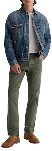 Image of AG Adriano Goldschmied Men's Tellis Modern Slim Selvage Jean, Sulfur Seaside Sage, 29W x 34L