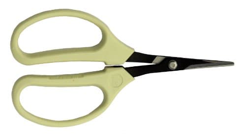 Image of ARS Grape Picking Scissors - ARS-320B-M | Thin Angled Scissors, Heavy Duty High Carbon Steel Blade, Soft & Ergonomic Grip to Reduce Fatigue, Lightweight for Comfort