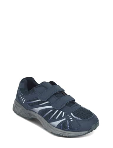 Image of Chums Men's Wide Fit Touch Fasten Trainers, Lightweight Leisure Shoes with Cushioned Ankle Collar Navy 7 UK Wide