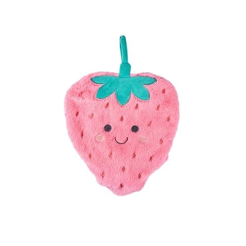 Image of Strawberry Hot Water Bottle - Kids Hot Water Bottle with Soft Plush Cover – Cosy Gift for Adults – Fun Sass and Belle Accessory for Winter Relief