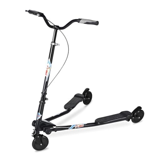 Image of AOODIL Swing Scooter Adjustable 3 Wheels Foldable Wiggle Scooter Self Drifting for Kids/Teen/Adults Age 6+