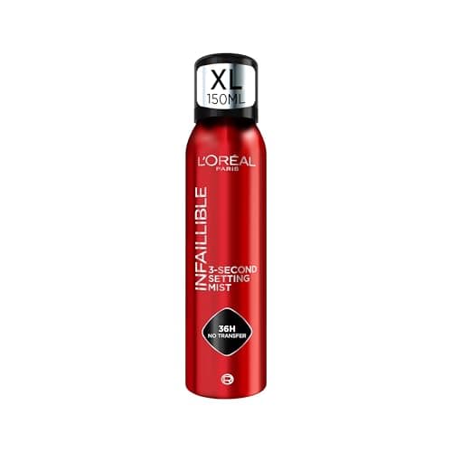Image of L'Oréal Paris Setting Spray XL, Infallible 3-Second Setting Mist for Face, Up To 36 Hour Makeup Wear, Fixing Spray, Waterproof and Sweatproof, Transfer-proof and Non-sticky 150ml