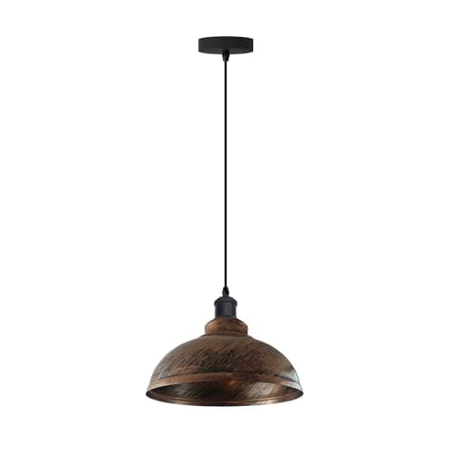Image of LEDSone Vintage Style 29cm Curvy Dome Shaped Pendant Light 95cm Adjustable Hanging Ceiling Pendant Light Fitting for Restaurants and Any Other Stylish Places