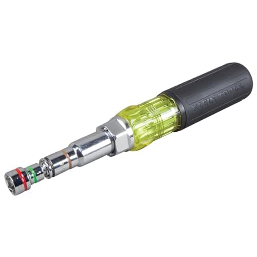 Image of 7-in-1 Nut Driver with Magnetic Driver and Spring Coil Bits, Klein Tools 32807MAG, Black