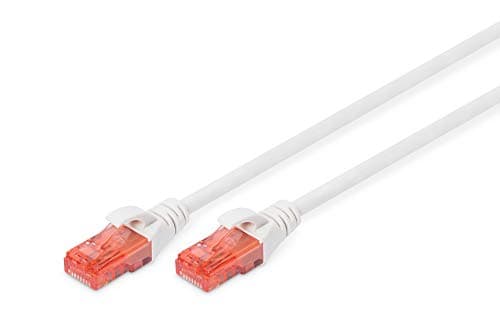 Image of Digitus LAN Cable Cat 6-3m - RJ45 Network Cable - UTP Unshielded - 1 Gbps - Compatible with Cat6 and Cat6A - White
