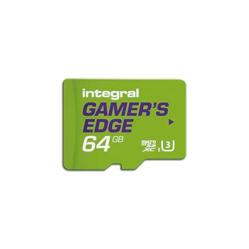 Image of Integral 64GB Gamer's Edge Micro SD Card for the Nintendo Switch - Load & Save Games Fast, Gaming Storage, DLC & Save Data, Quick Memory Card made for Nintendo Switch 1 consoles, Lite, OLED & 4K