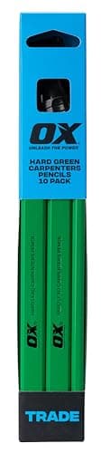 Image of OX Trade Hard Green Carpenters Pencils 10 pk