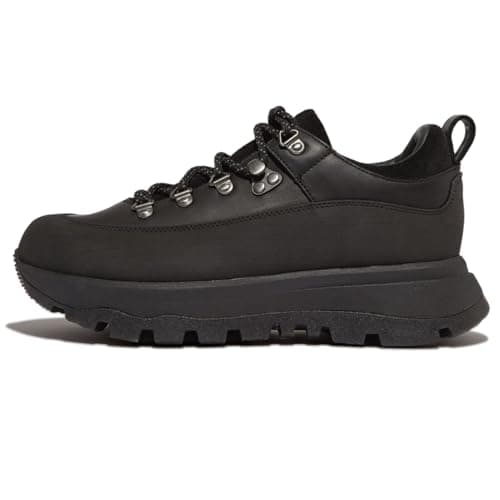 Image of Neo D Hyker Waterproof Leather Sneakers All Black