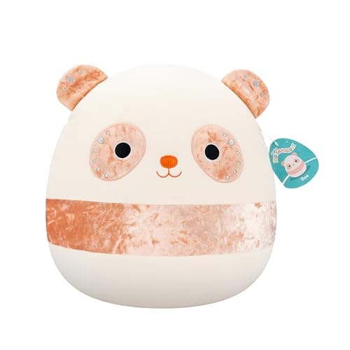 Image of Squishmallows Original 14in Bee The Peach Velvet Panda – Official Jazwares Plush (Large)